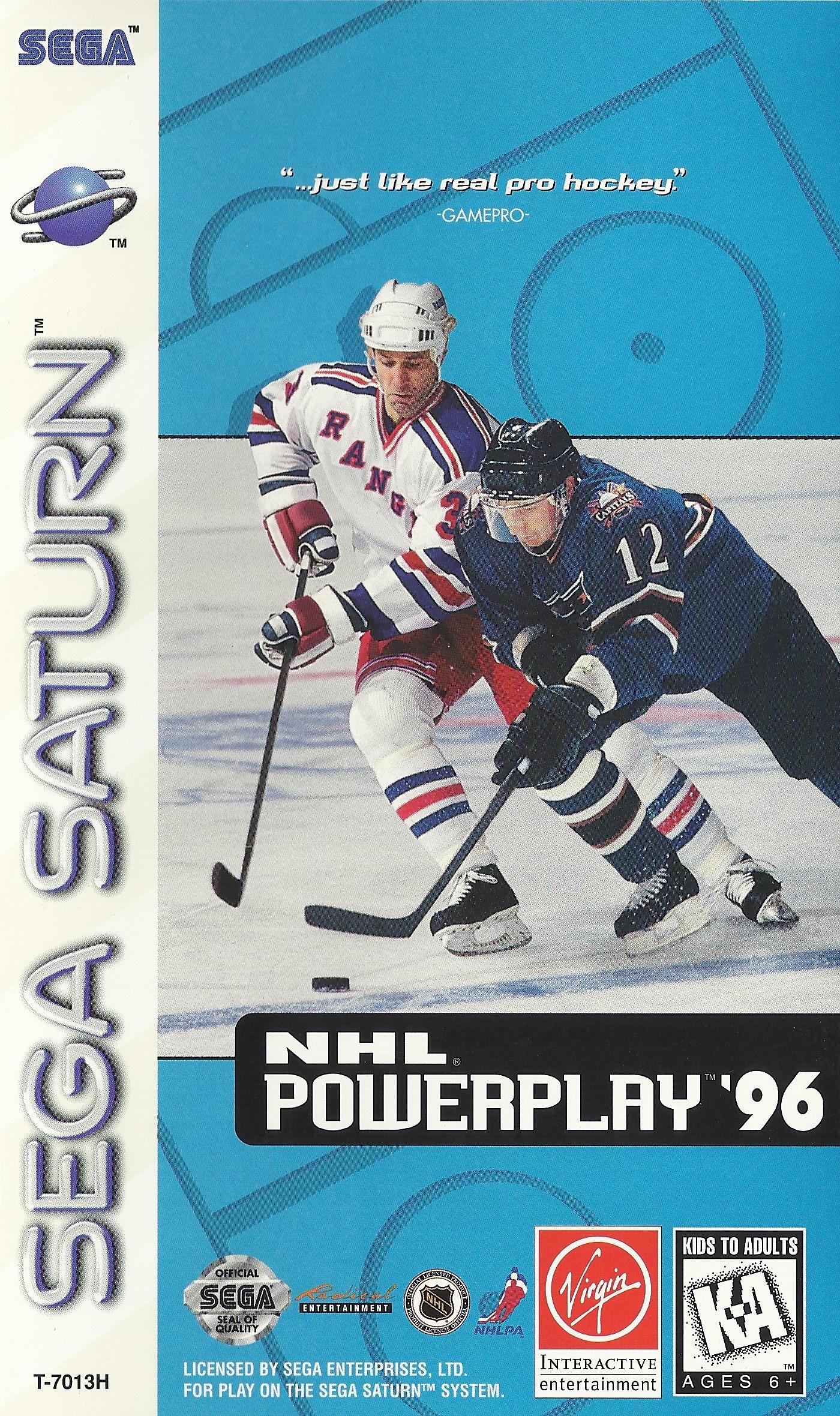 NHL Powerplay 96 box art for Sega Saturn